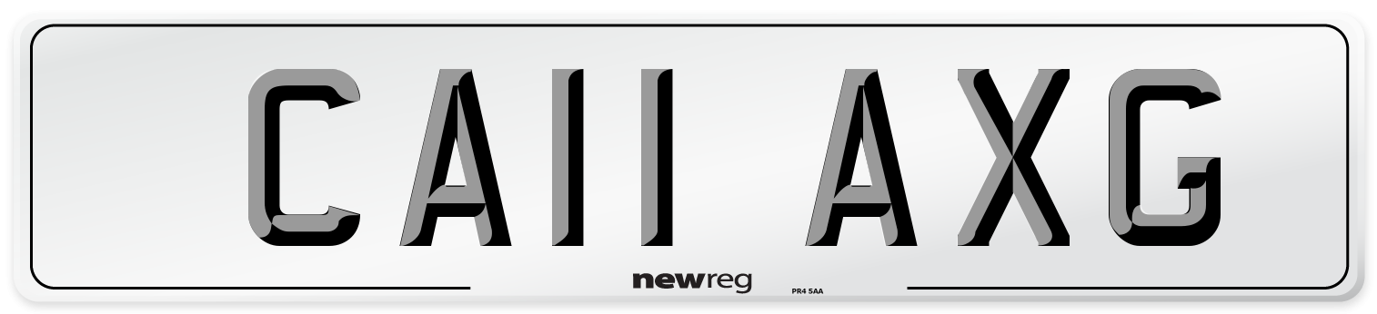 CA11 AXG Number Plate from New Reg